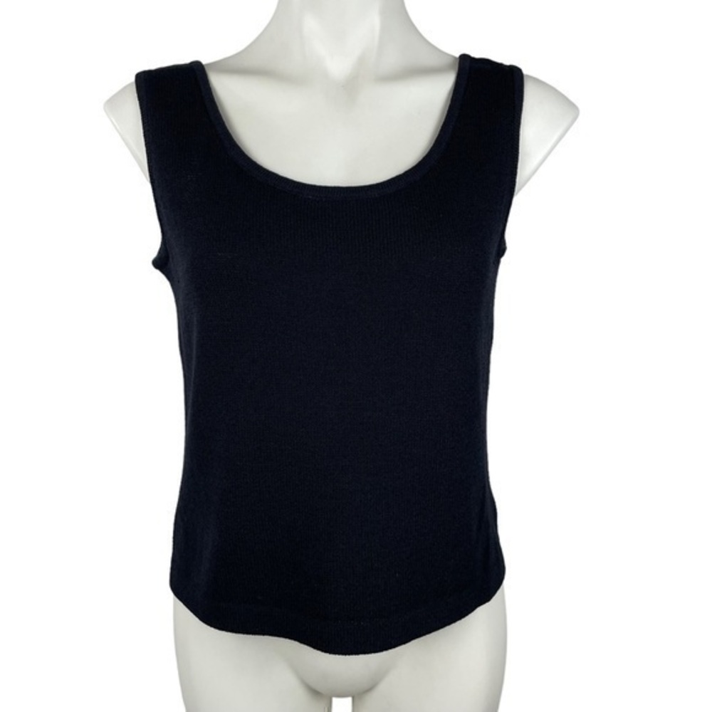 Vintage St. John Knit Tank Top - Women Small | Color Black